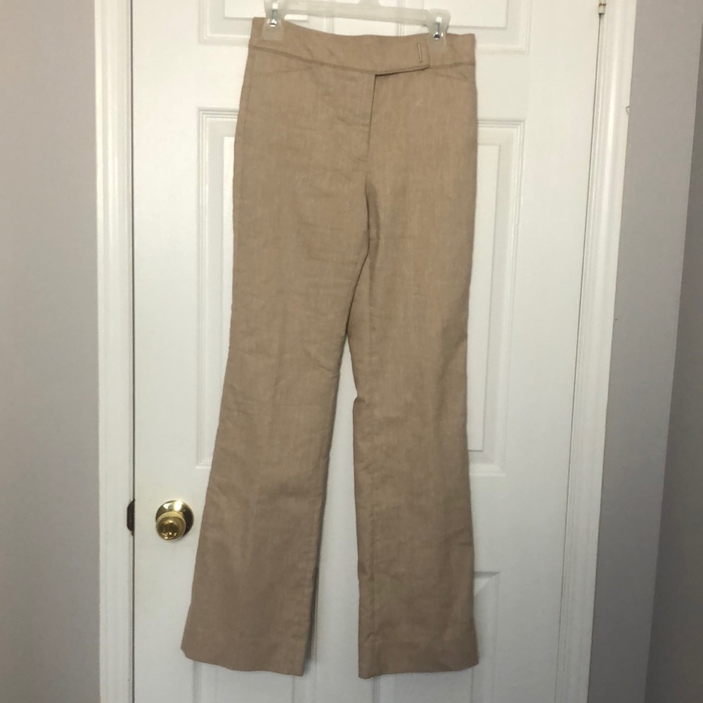 White House Black Market Modern Boot Tan Pants